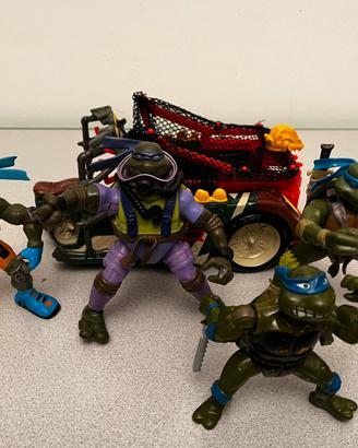 Set vintage tartarughe ninja+ furgone lanciareti