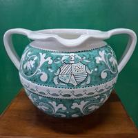 vaso porta piante con manici in ceramica deruta