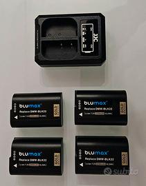 Bundle 4x Batterie DMW-BLK22 e caricatore dual slo