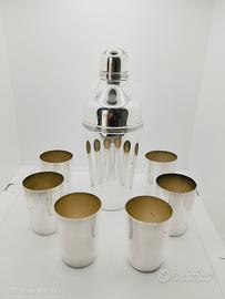 set da cocktail silver plated anni 50