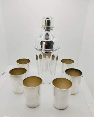 set da cocktail silver plated anni 50