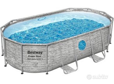 Piscina Bestway Power Steel 427x250x100+Telo+Robot