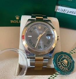 Rolex datejust acciao oro Wimbledon pellicolato 41
