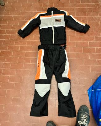 Giacca e pantaloni moto per bambini