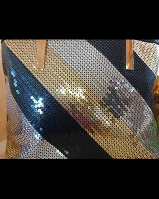 borsa shopper con paillettes 