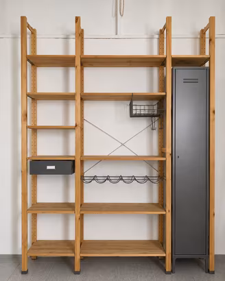 Sistema ikea ivar con armadietto e cassetto