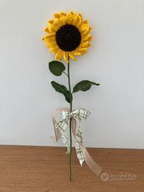 Il girasole lavorazione uncinetto a mano