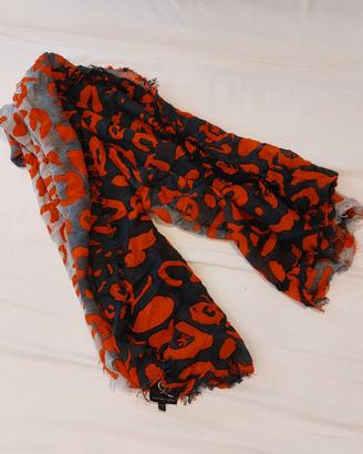 Alexander McQueen foulard estivo rosso griggio