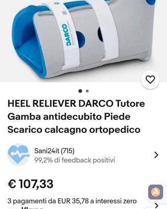 Tutore gamba piede tallone antidecubito