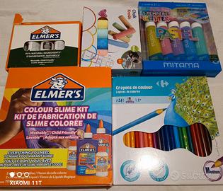 Set Elmers, pennarelli, tempere e gessetti