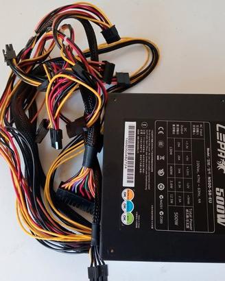 alimentatore 500 watt + 2 ventole 140