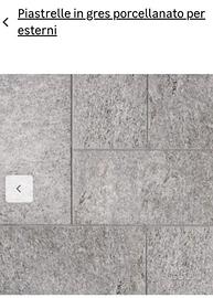 Piastrelle Ceramica da Esterno Grigie 20x40 Nuove