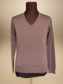 Maglione Kangra Grigio scollo V in cashmere e lana