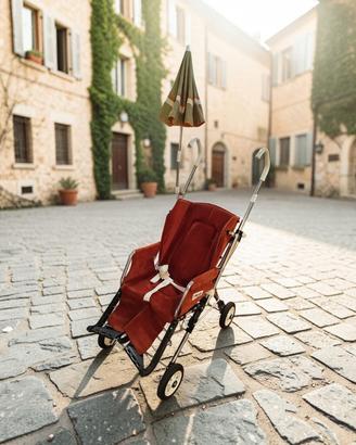 Passeggino vintage anni 70 Peg con ombrellino