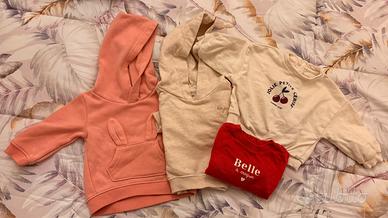 Lotto 4 felpe neonata