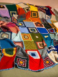 Coperta all’uncinetto 210x170  multicolor granny