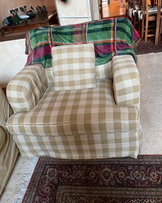 Poltrona Singola Country Chic a Quadretti