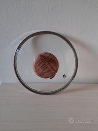 Coperchio nuovo in vetro temperato diam 20 cm con
