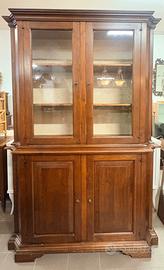 Vetrina doppio corpo in legno L 150 H 220 P 50