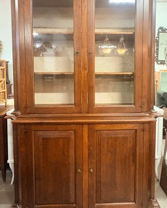 Vetrina doppio corpo in legno L 150 H 220 P 50
