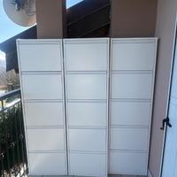 Scarpiera in alluminio bianca (3 pezzi)