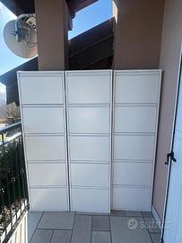 Scarpiera in alluminio bianca (3 pezzi)