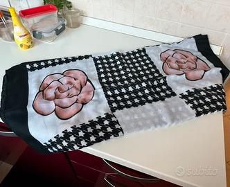 Sciarpa Stola Pied-de-Poule e Camelie