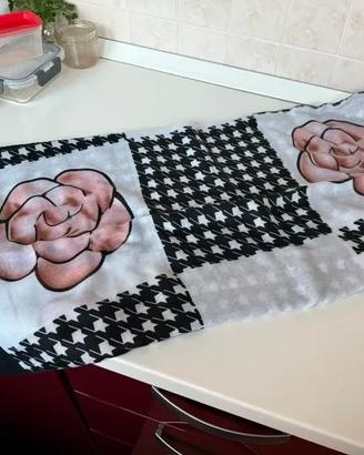 Sciarpa Stola Pied-de-Poule e Camelie