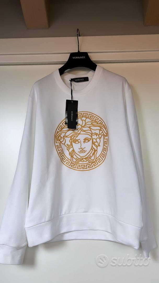 Felpa Gianni Versace bianca nuova tg 42 Abbigliamento e Accessori In vendita a Milano