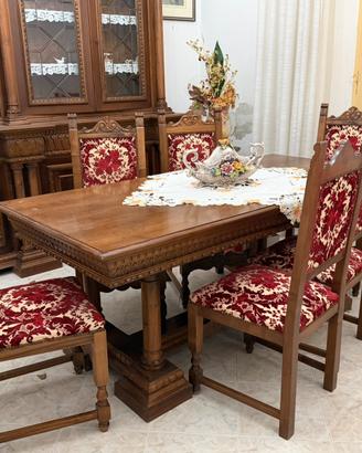 Sala da pranzo completa in legno massello
