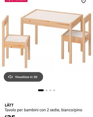 Set tacolo sedie per bambini