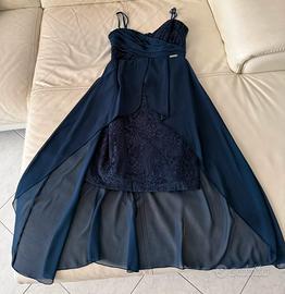 Vestito corto blu elegante