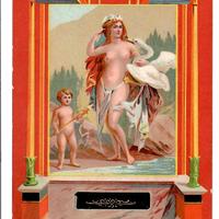 Cartolina Pompei Leda Col Cigno primi 900