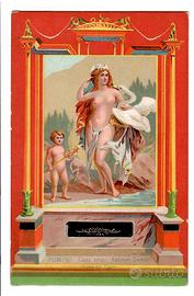 Cartolina Pompei Leda Col Cigno primi 900