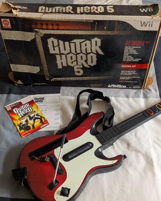 Chitarra Guitar Hero 5 per Nintendo Wii + Scatola