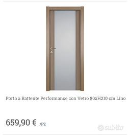 Porta battente vetro legno performance iperceramic