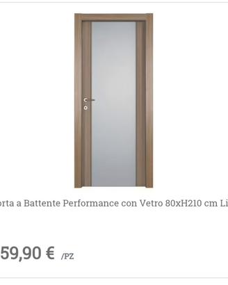 Porta battente vetro legno performance iperceramic