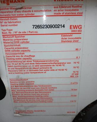 boiler in acciaio inox 