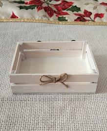 Cassettina scatola in legno shabby calamita 