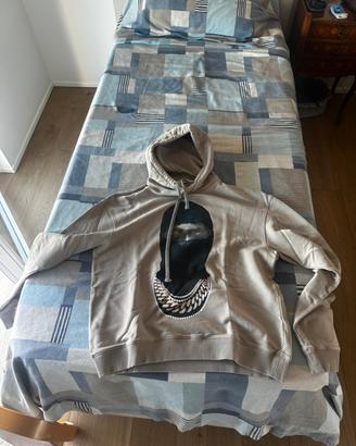 Felpa con capouccio IH NOM UH NIT beige
