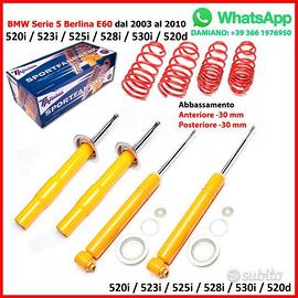 4 Ammortizzatori Sportivi BMW 5 E60 520i 520d -3cm
