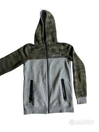Felpa Zip Con Cappuccio Mimetica