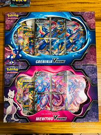 Collezione Pokemon Mewtwo e Greninja V unione new