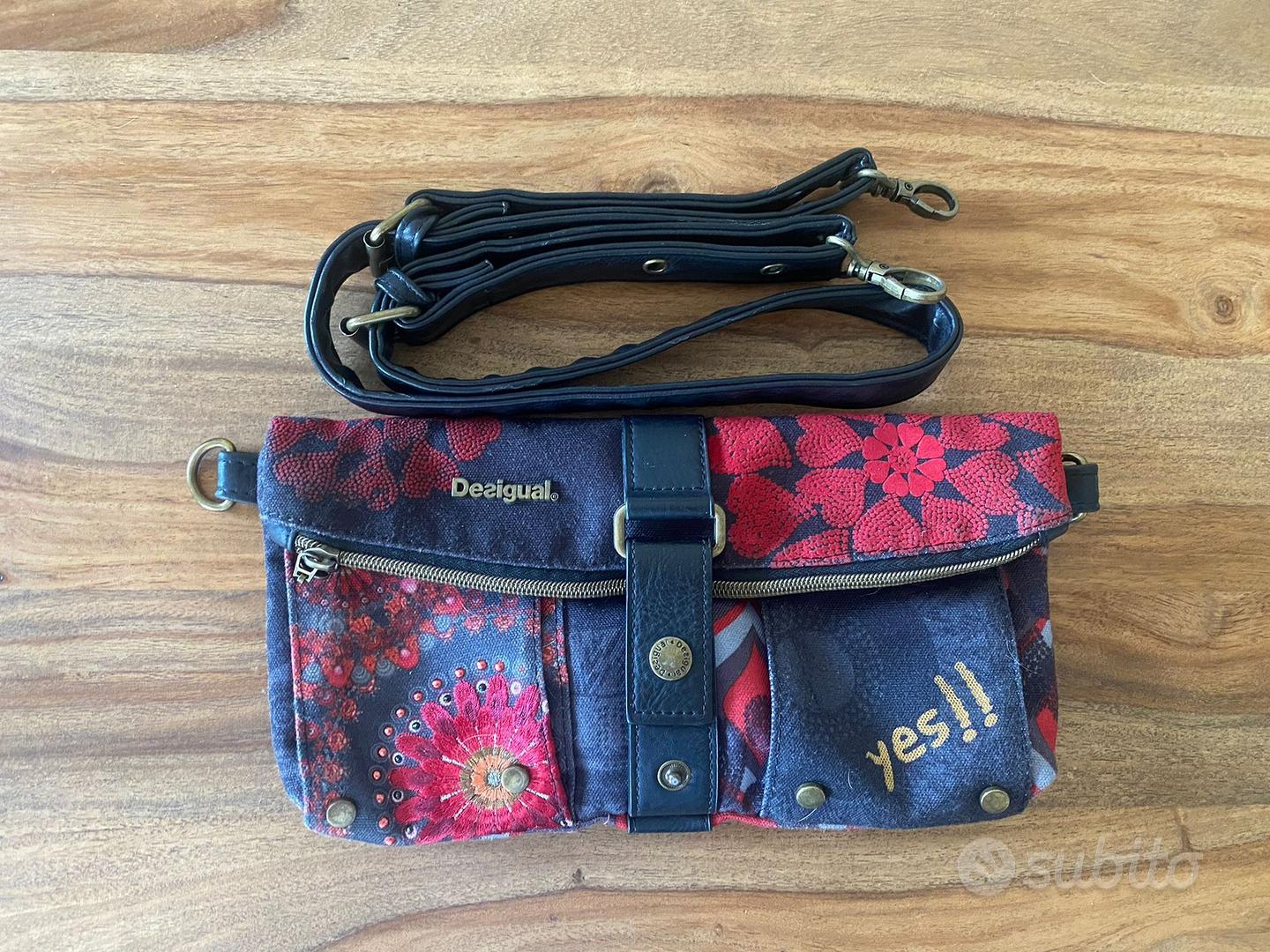 Borsa desigual nera deals e rossa