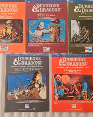 D&D Expert X1-X5 Editrice Giochi vintage