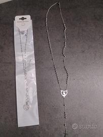 Collana cuore e con rosario