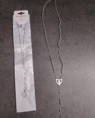 Collana cuore e con rosario