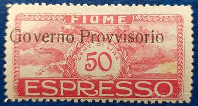 FIUME 1921 Cavalieri sovrastampati "Governo provvi