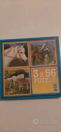 Puzzle con immagini cavalli 3 ×56