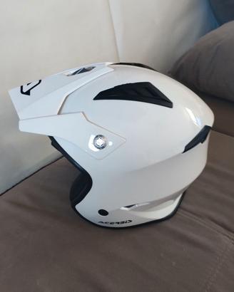 Casco Acerbis cross/enduro/quad bianco taglia S